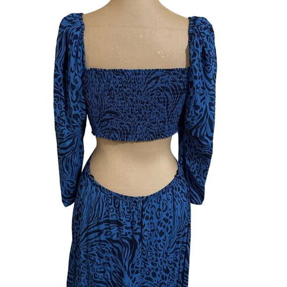 NEW Reformation Rayne Animal Print Cut Out Midi Dress - Picture 9 of 11